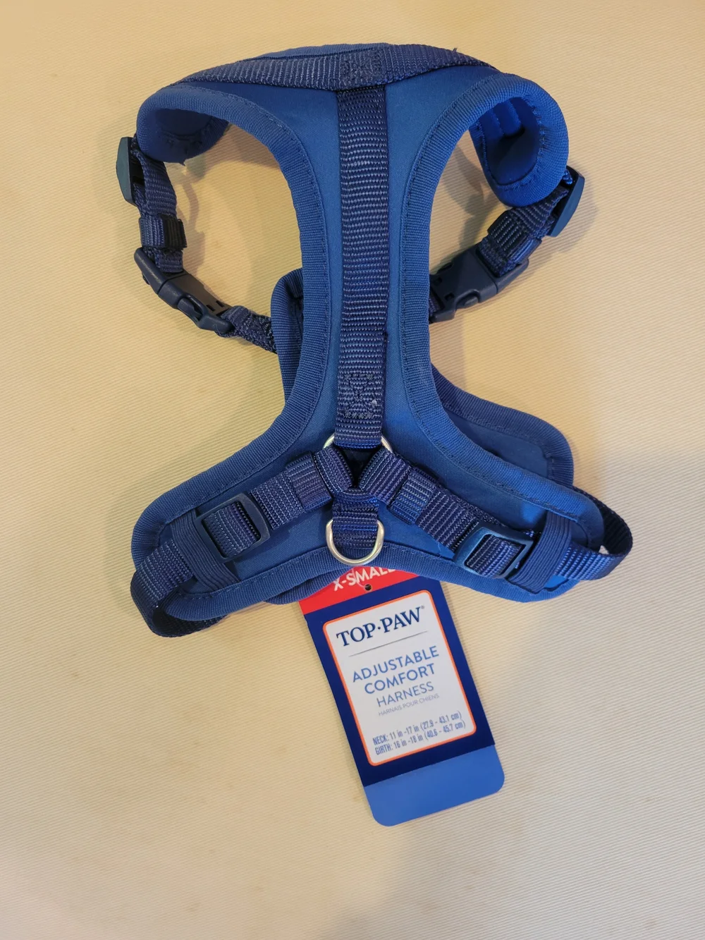 Top-Paw Adjustable Comfort Dog Harness - Blue (X-Small)